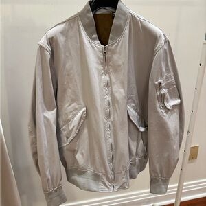 Men's Stylish Silver Bomber Jacket